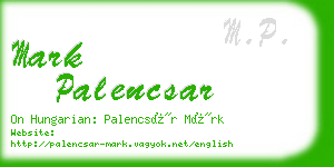 mark palencsar business card